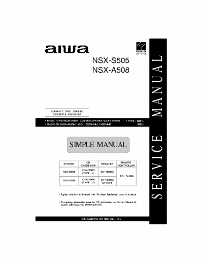 Aiwa NSX-S505 A508 NSX-S505 A508